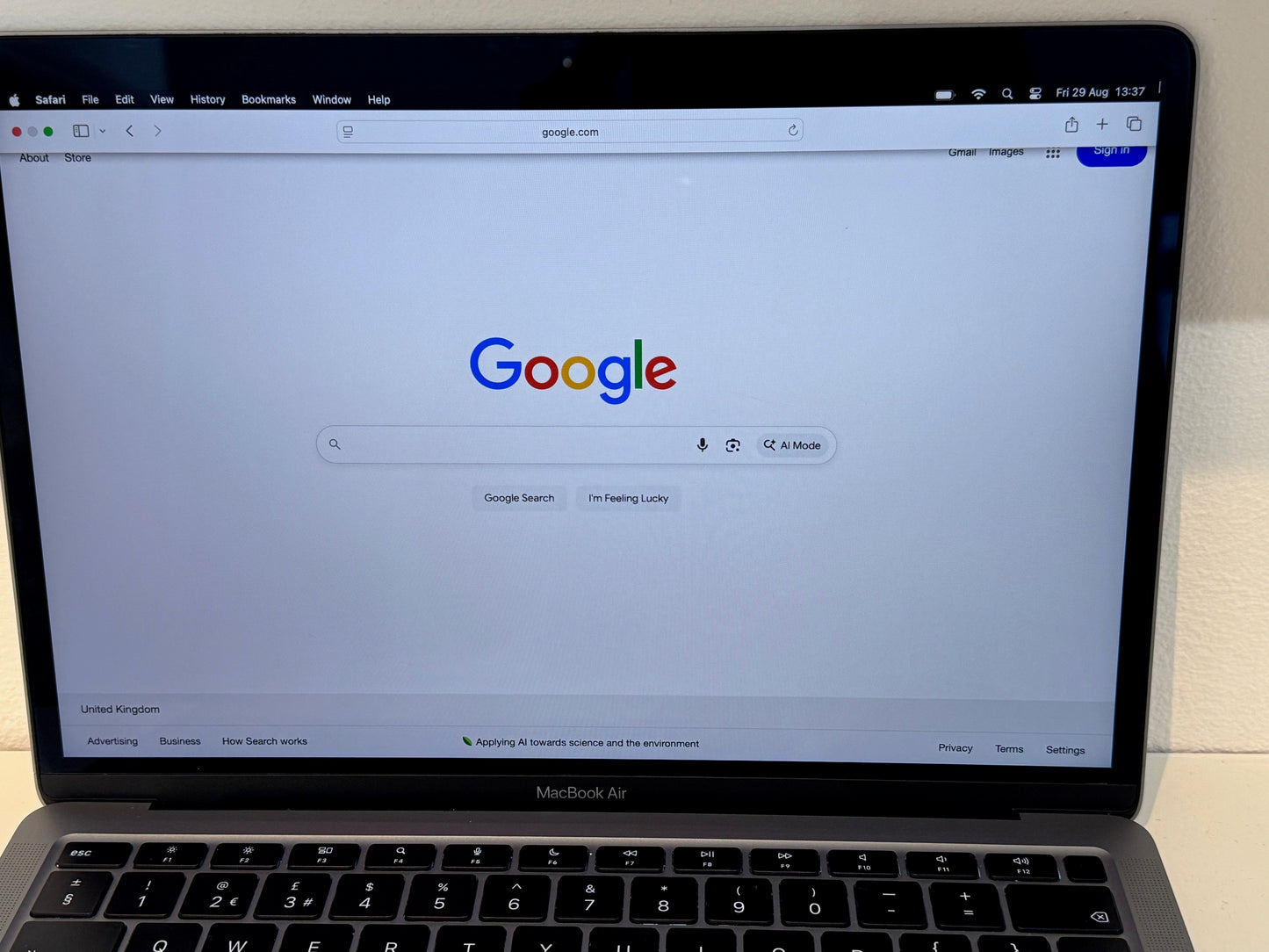MacBook Air 13-inch M1 (Space Grey 2020) 8gb, 256gb Grade B