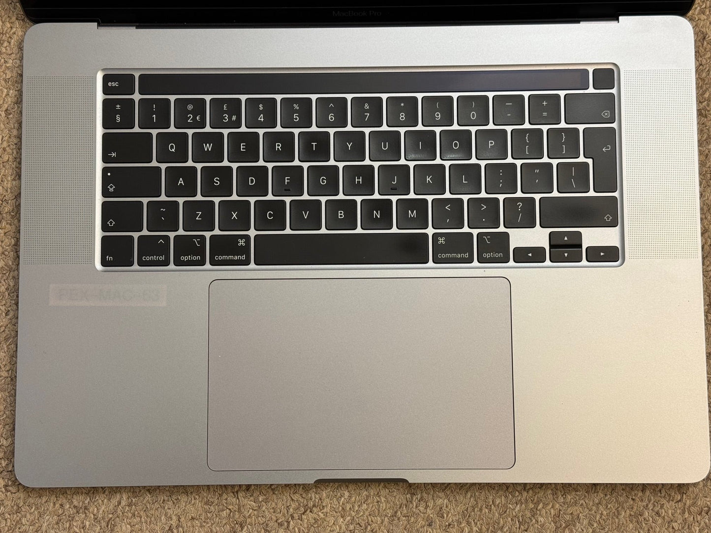 MacBook Pro 16-Inch 6-Core i7 2.6Ghz, 16gb, 512GB (Touchbar, 2019) - Grade B