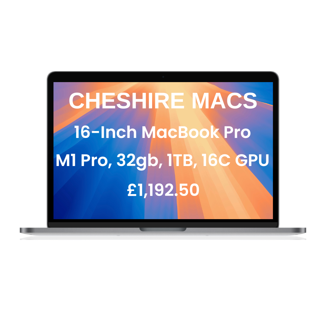 **SPECIAL OFFER** Apple MacBook Pro 16-Inch M1 Pro, 32gb, 1TB, 16C GPU - Silver